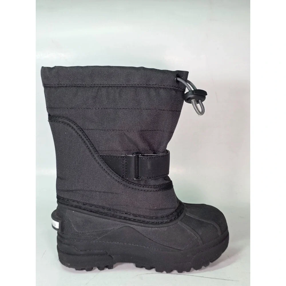 Columbia Powderbug Plus II Kids Winter Boots Size 11 Black Waterproof Snow Shoes